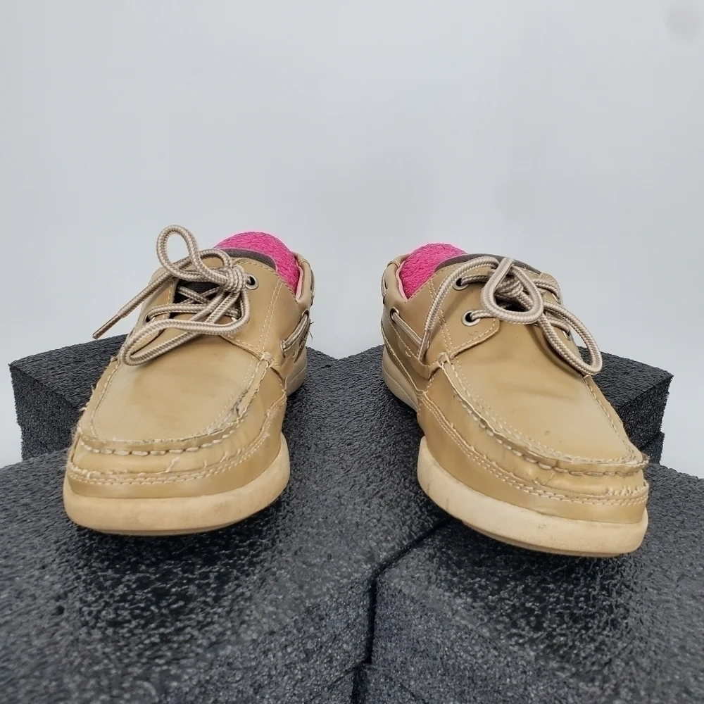 Jarman Classic Men's Boat Shoes Size 8 Tan Khaki All Man Made Deck Shoe Loafer